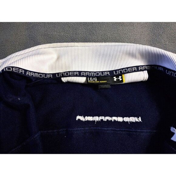 Under Armour Men’s Blue LG White Full-Zip Track Jacket Activewear - Picture 4 of 13